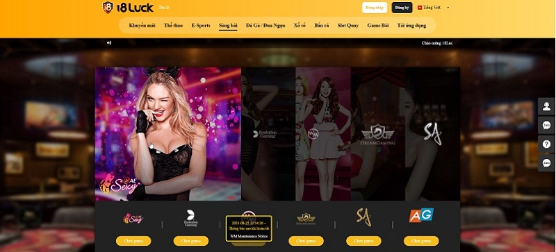 18Luck - Đẳng cấp nh&agrave; c&aacute;i c&aacute; cược của game thủ Việt