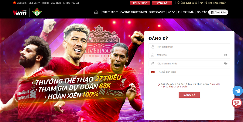 VWIN - Trang c&aacute; cược chất lượng tốt nhất Việt Nam
